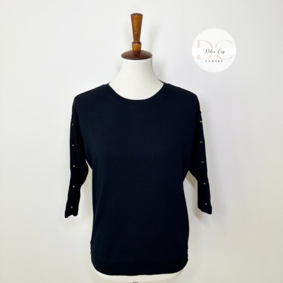 Lauren Ralph Lauren Tops - LAUREN RALPH LAUREN Black Blouse With Golden Bottons Size XS